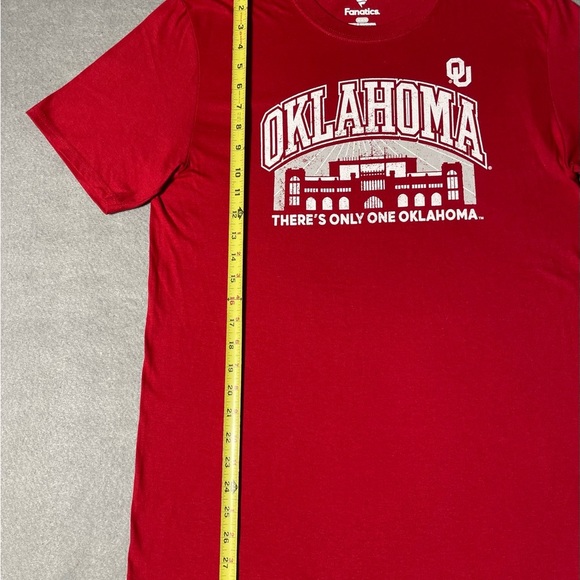 Fanatics Oklahoma University Men’s T-Shirt Red Size Medium Short Sleeve - Picture 4 of 6